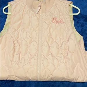 light pink no shoulder jacket ;)